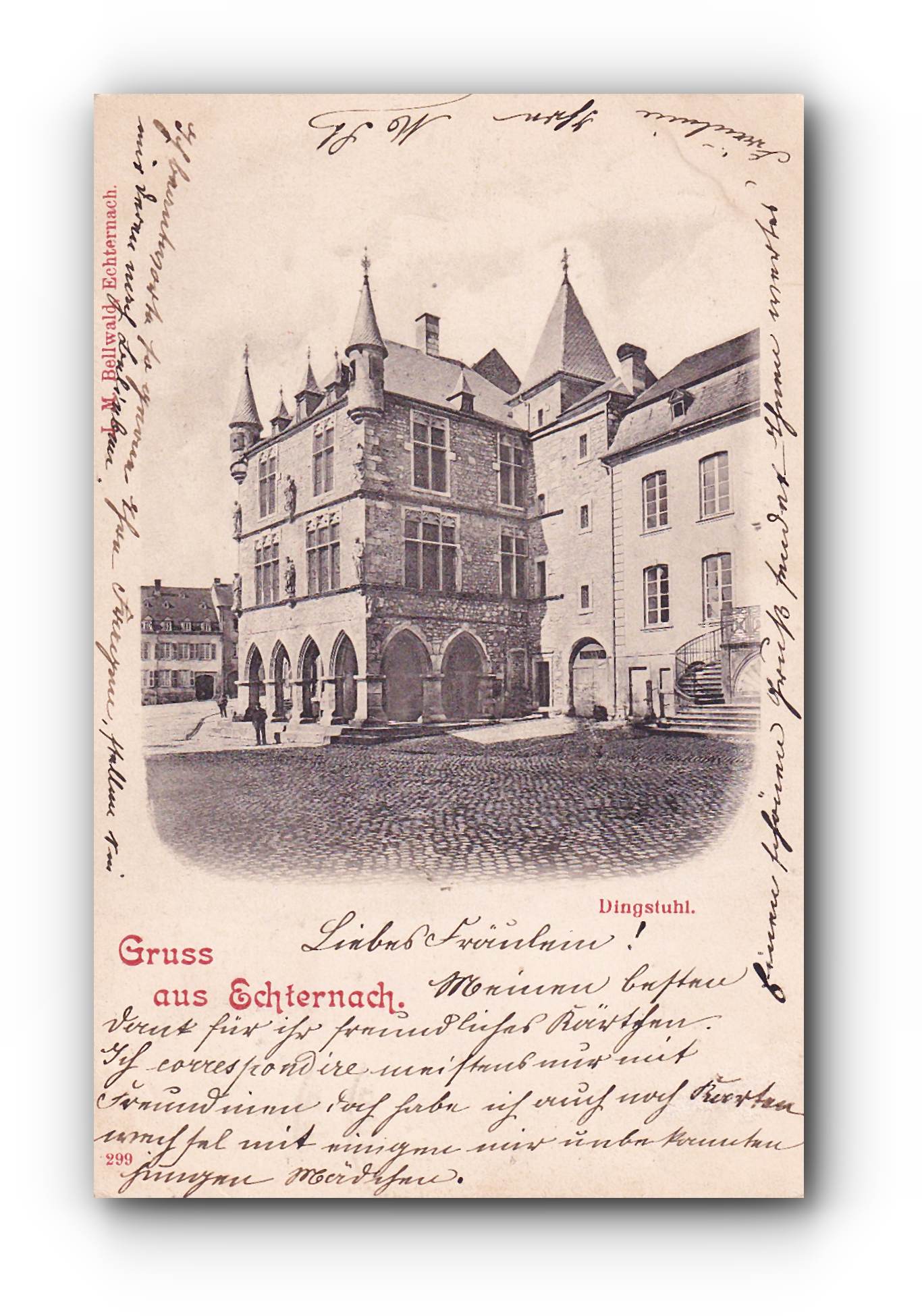 - Gruss aus ECHTERNACH - Dingstuhl - 28.03.1898 -