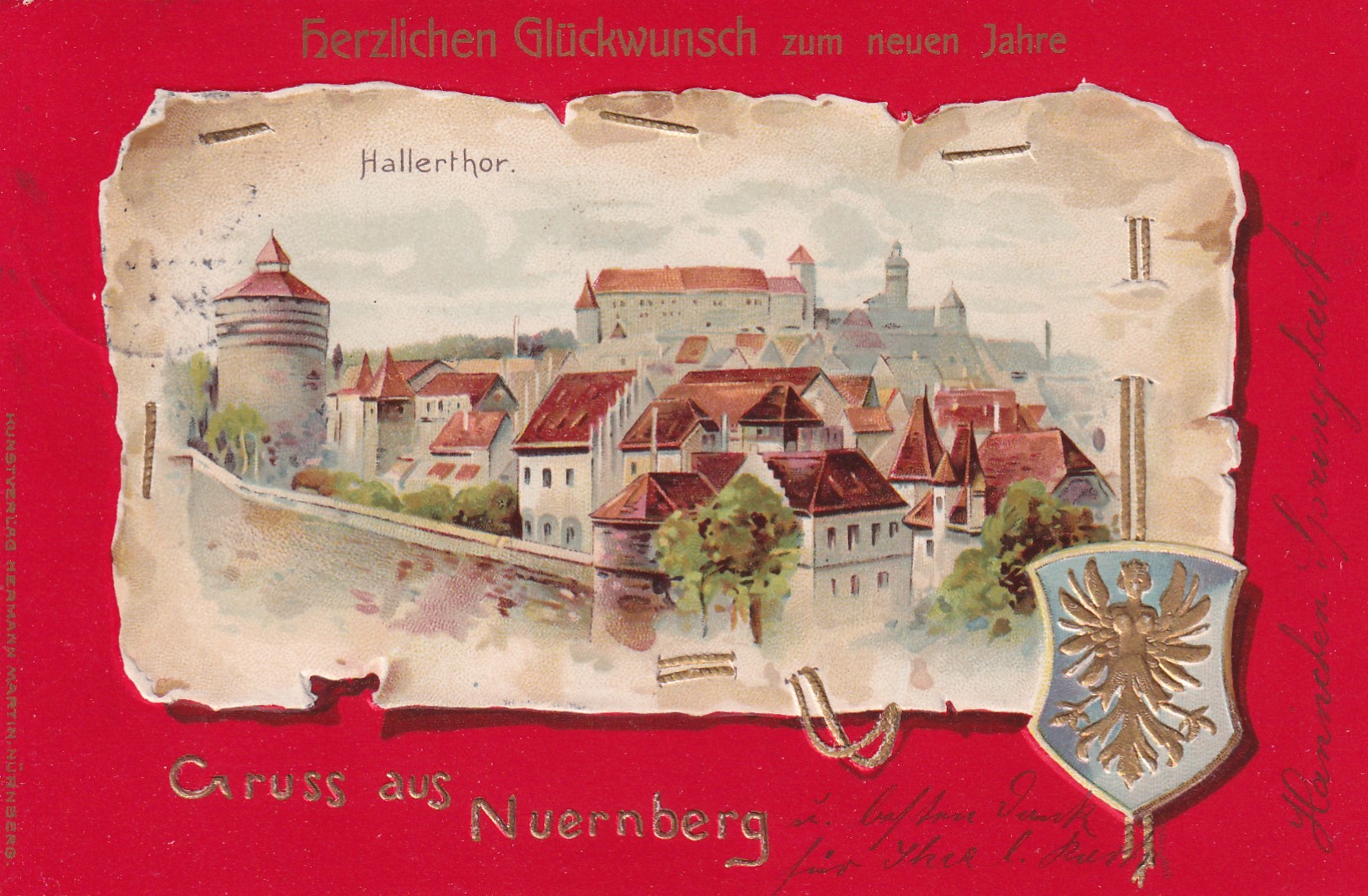 - Gruss aus NUERNBERG - Reliefkarte -