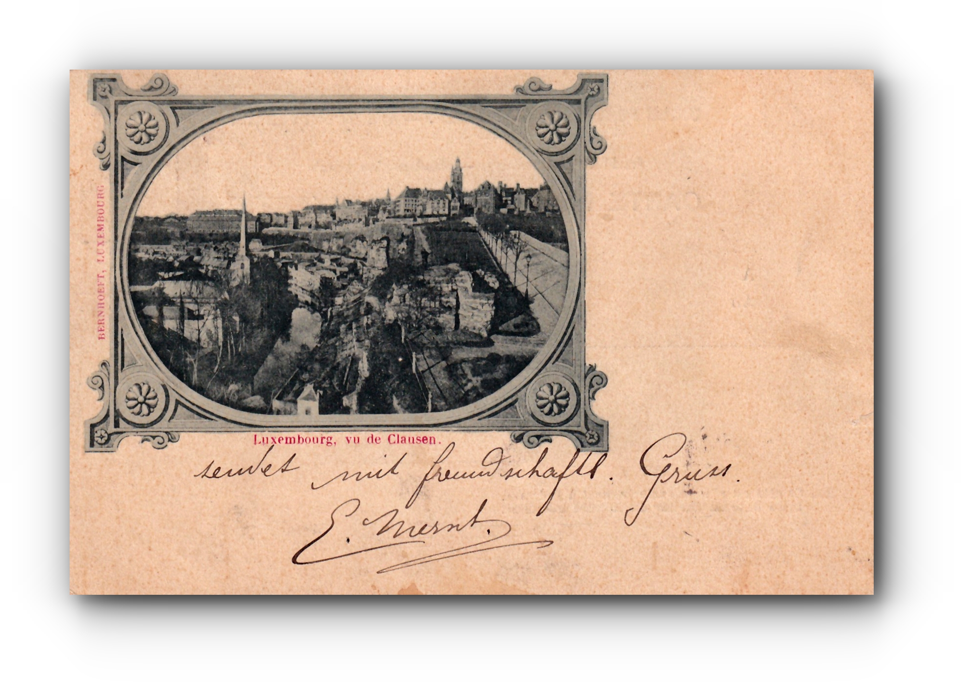 LUXEMBOURG vu de Clausen - 05.08.1897