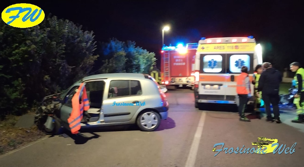 Scontro sulla Casilina. Due Feriti