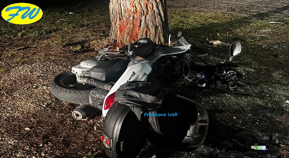 Moto Contro un Albero. Muore 59Enne