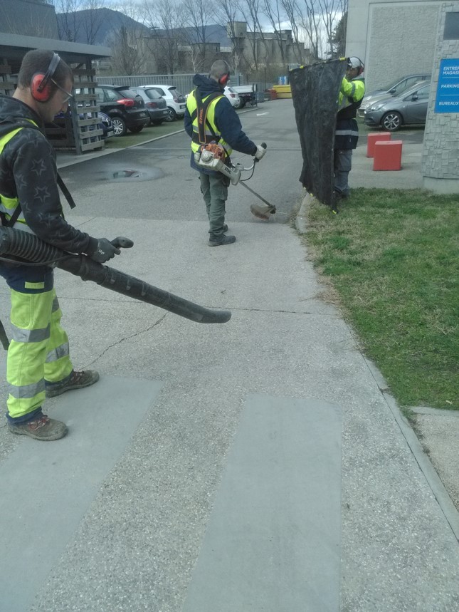 Finition par soufflage