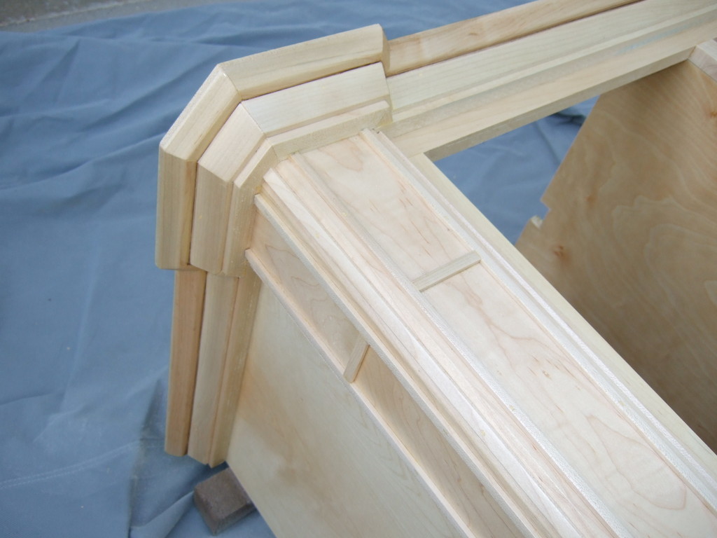 close up of the trim and molding