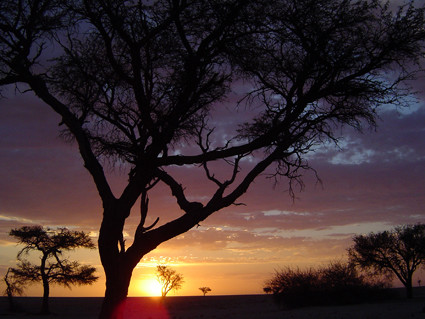 Sonnenuntergang im Namib Naukluft Park