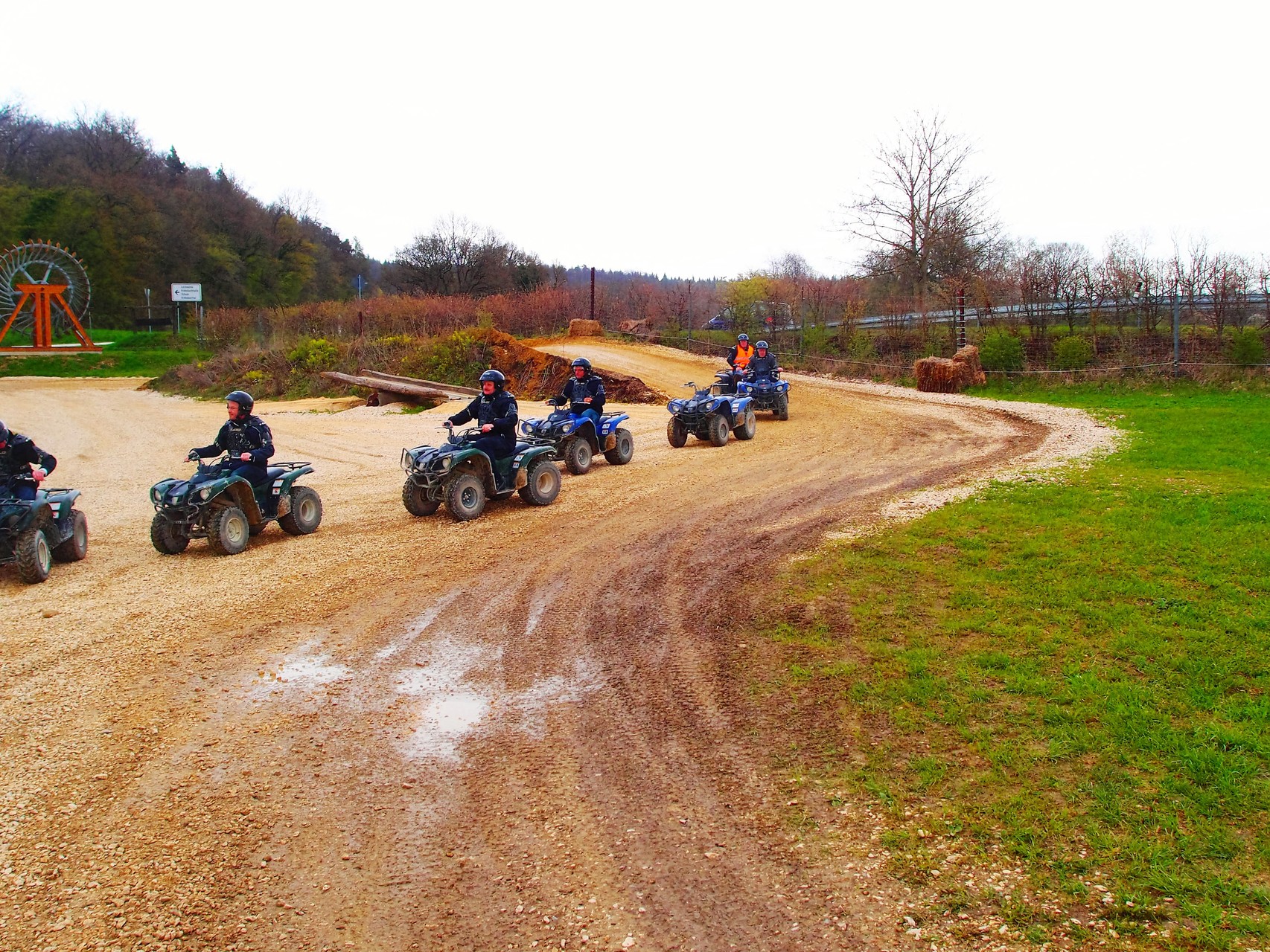 Beim Quad fahren im Gelände