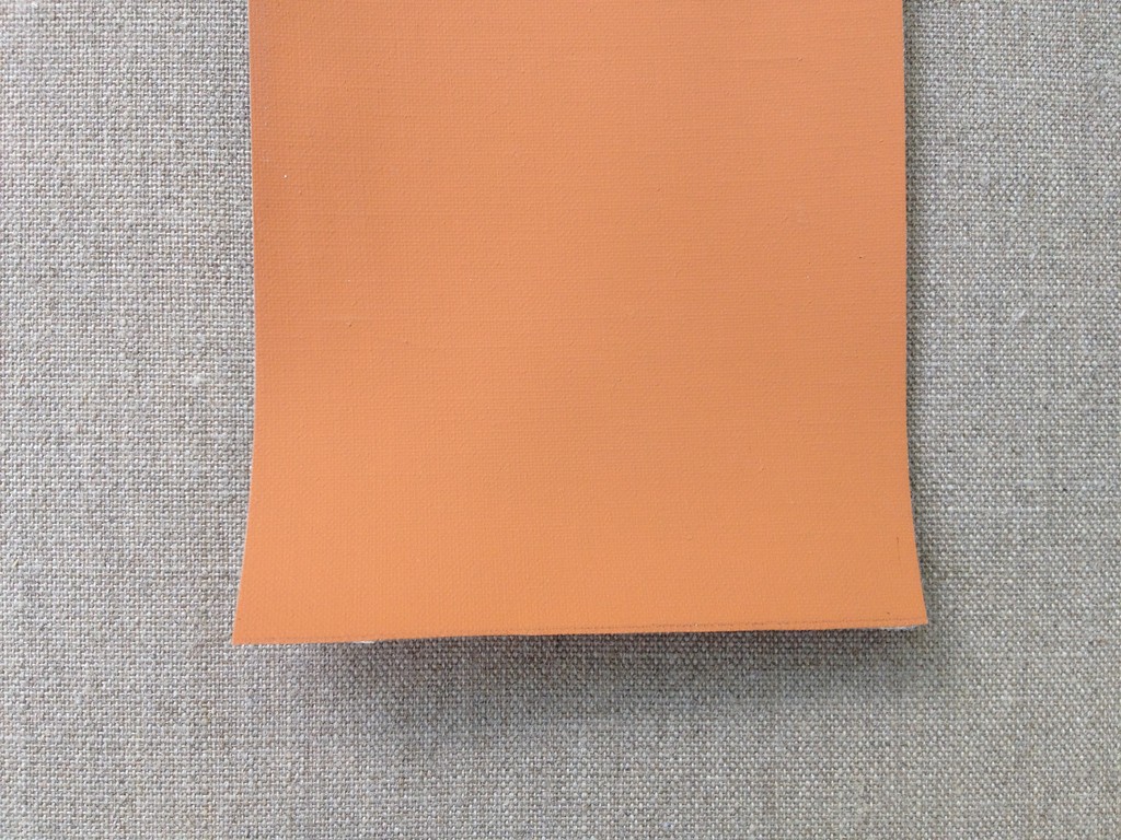 116 Linen fine, orange, four layers, acrylic primed, 216 cm