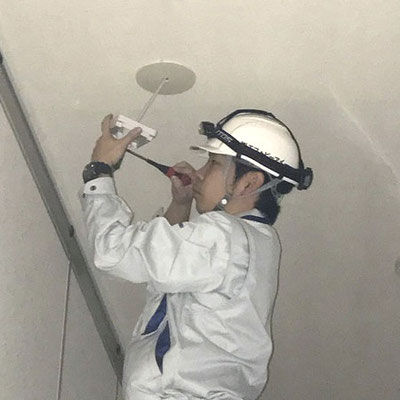 ワイヤレスアンテナ交換の様子。その3【新潟市西蒲区の葬儀場】