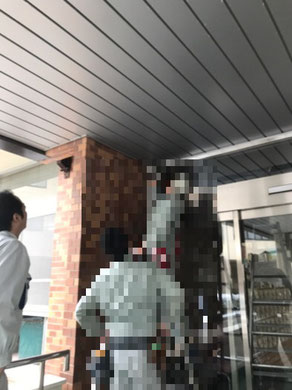 防犯用監視カメラ設置取付工事の様子。その3【新潟市西区|老人ホーム】