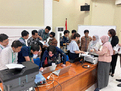 Evaluation lecture using actual equipment