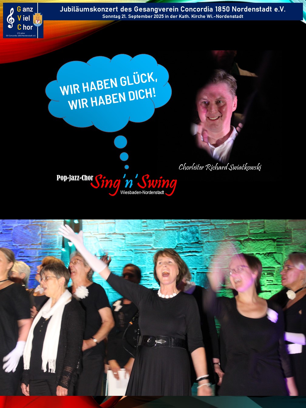 Pop-Jazz-Chor Sing'n'Swing -Jubiläumskonzert 175 Jahre GVC