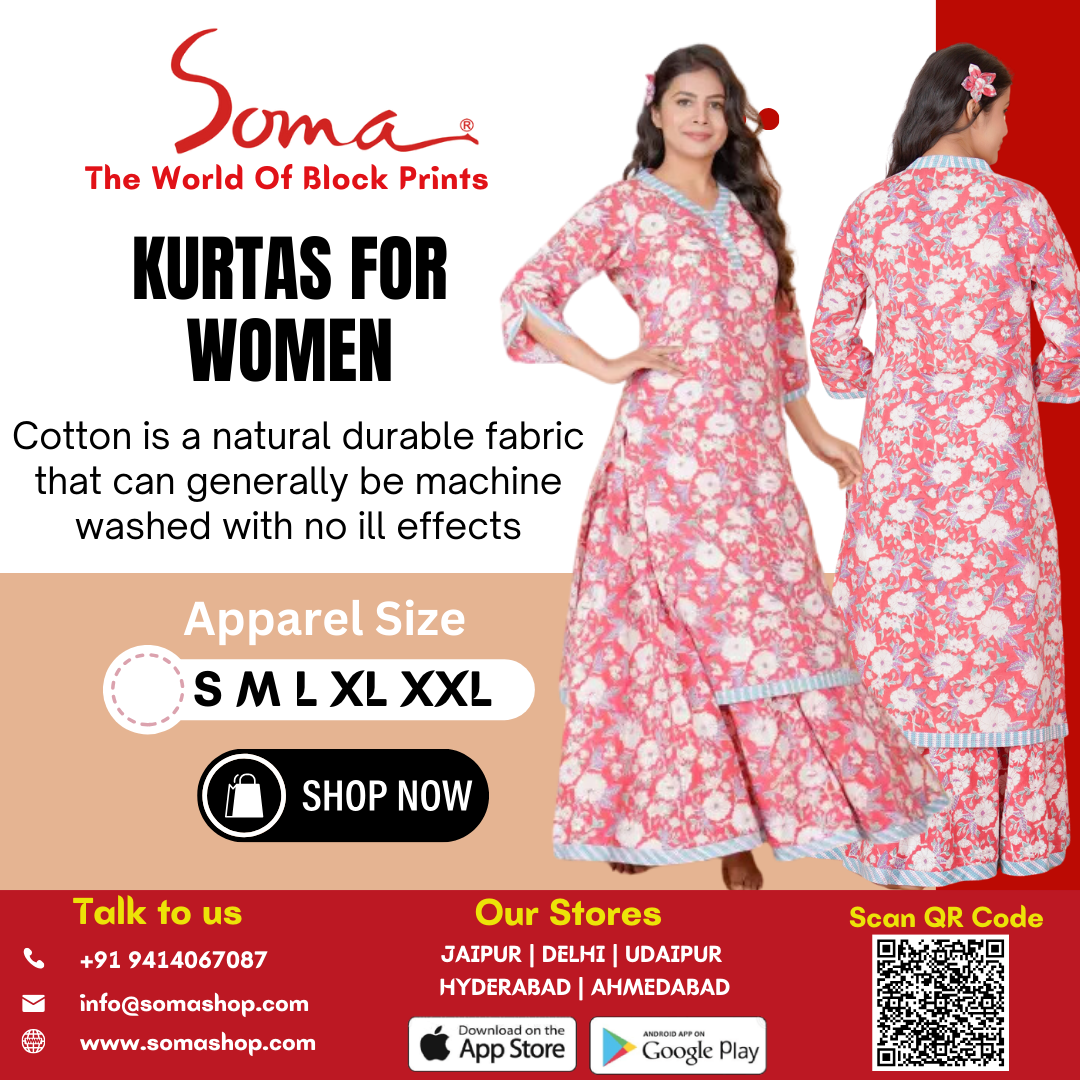 Embrace The Elegance of Block-Printed Kurtas from Soma Blockprints