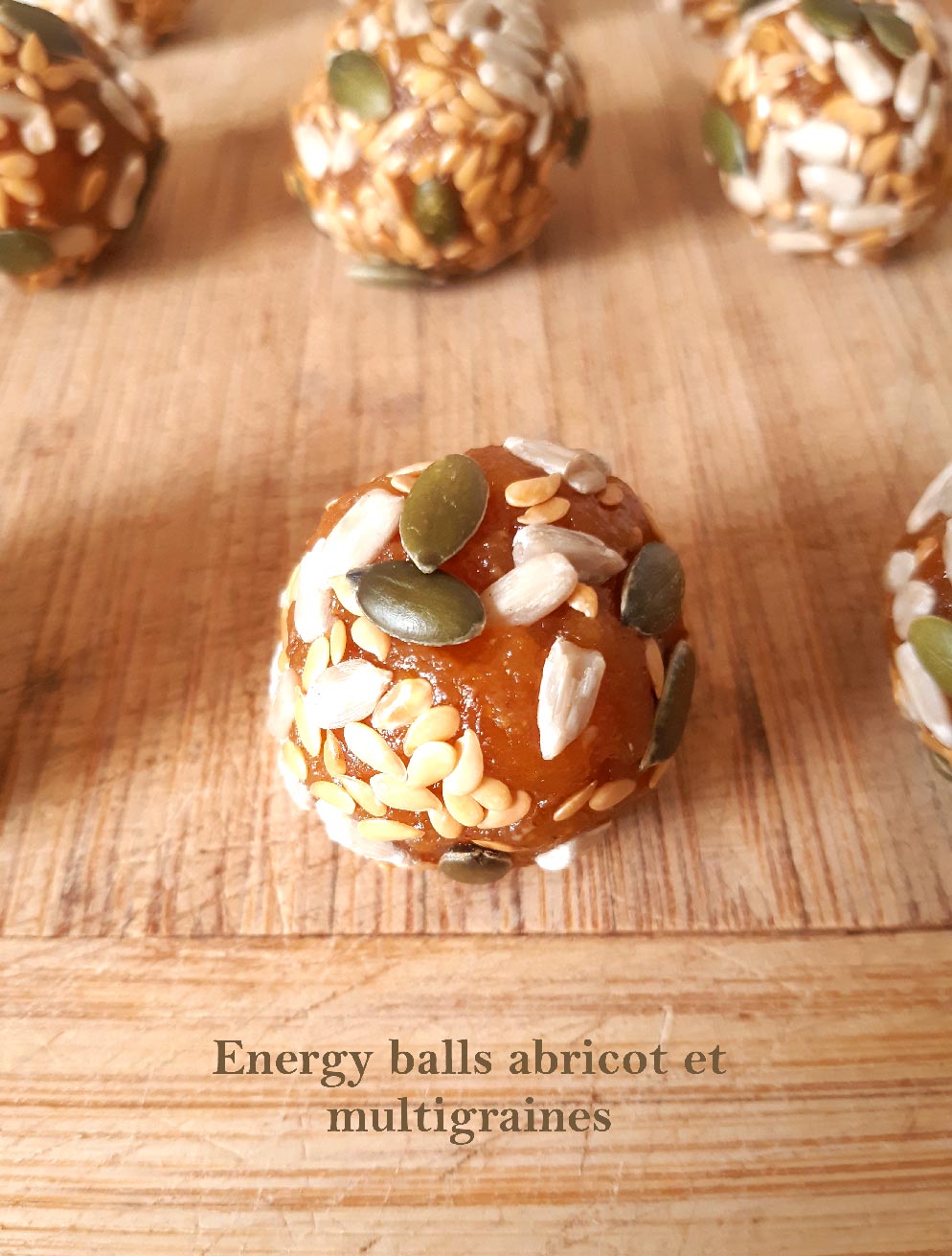 Energy balls abricots et graines