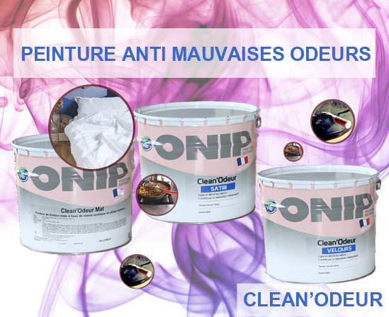 CLean Odeur est une peinture de finition pour la protection et la décoration de vos murs et plafonds bénéficiant de la technologie Clean Odeur que capte et détruit les odeurs désagréables (odeurs corporelles, de cuisine, d'humidité, de tabac)