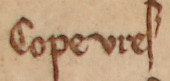 « Copevres » dans une charte de l’abbaye St Denis en 1228