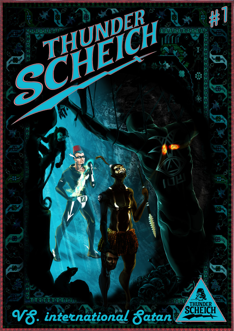Thunderscheich VS. International Satan - Comic Cover Illustration, 2009