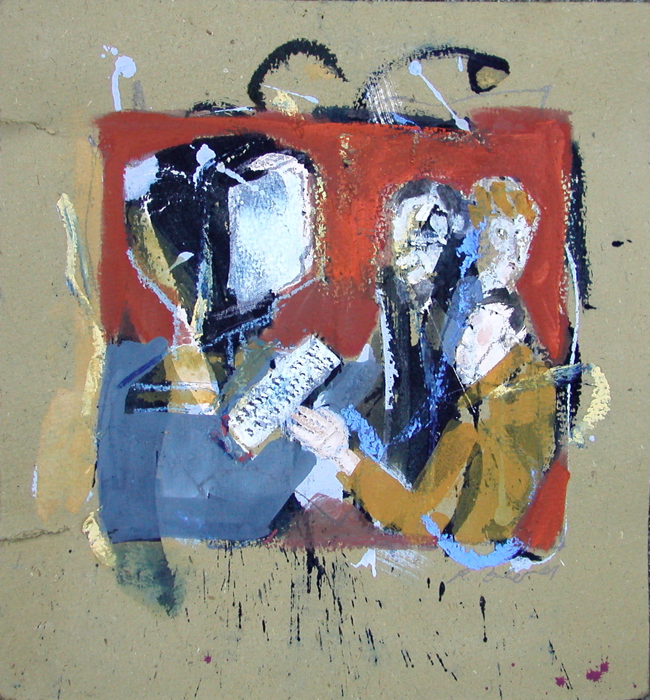 I.T./Acryl/Pappe/50 x 50 cm