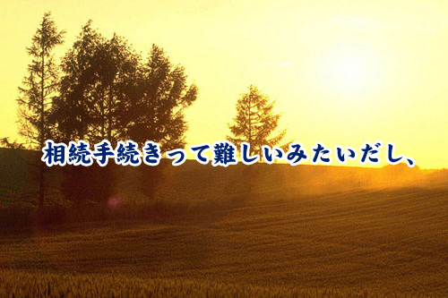 相続手続きって難しいみたいだし