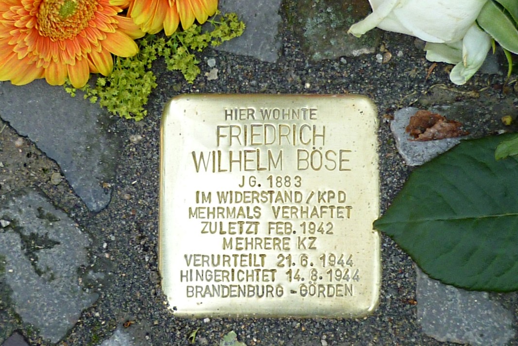 Stolperstein für Friedrich Wilhelm Böse © Diana Schaal
