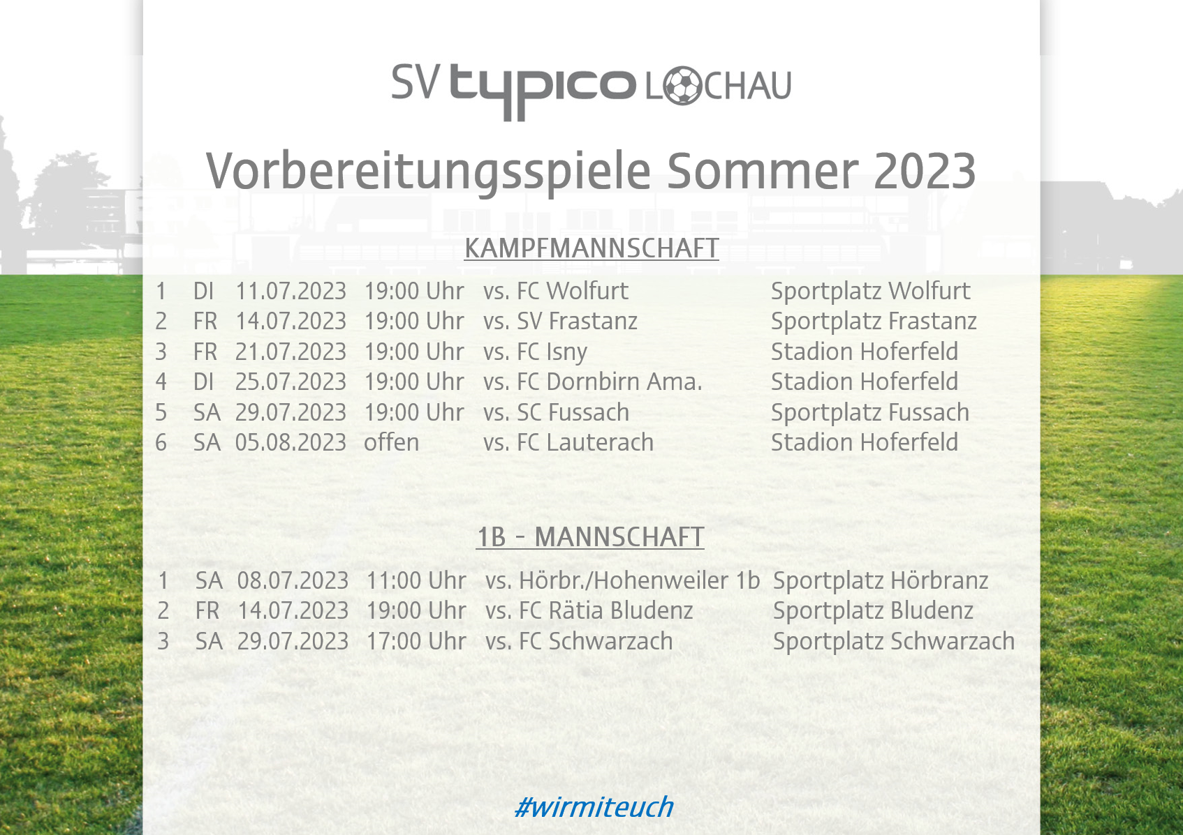 Sommer-Vorbereitung 2023