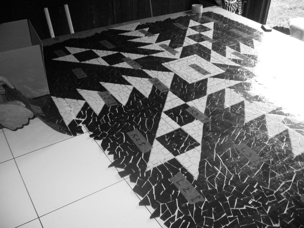 mosaïque de sol, 5x5 grès cérame casson 5x5,