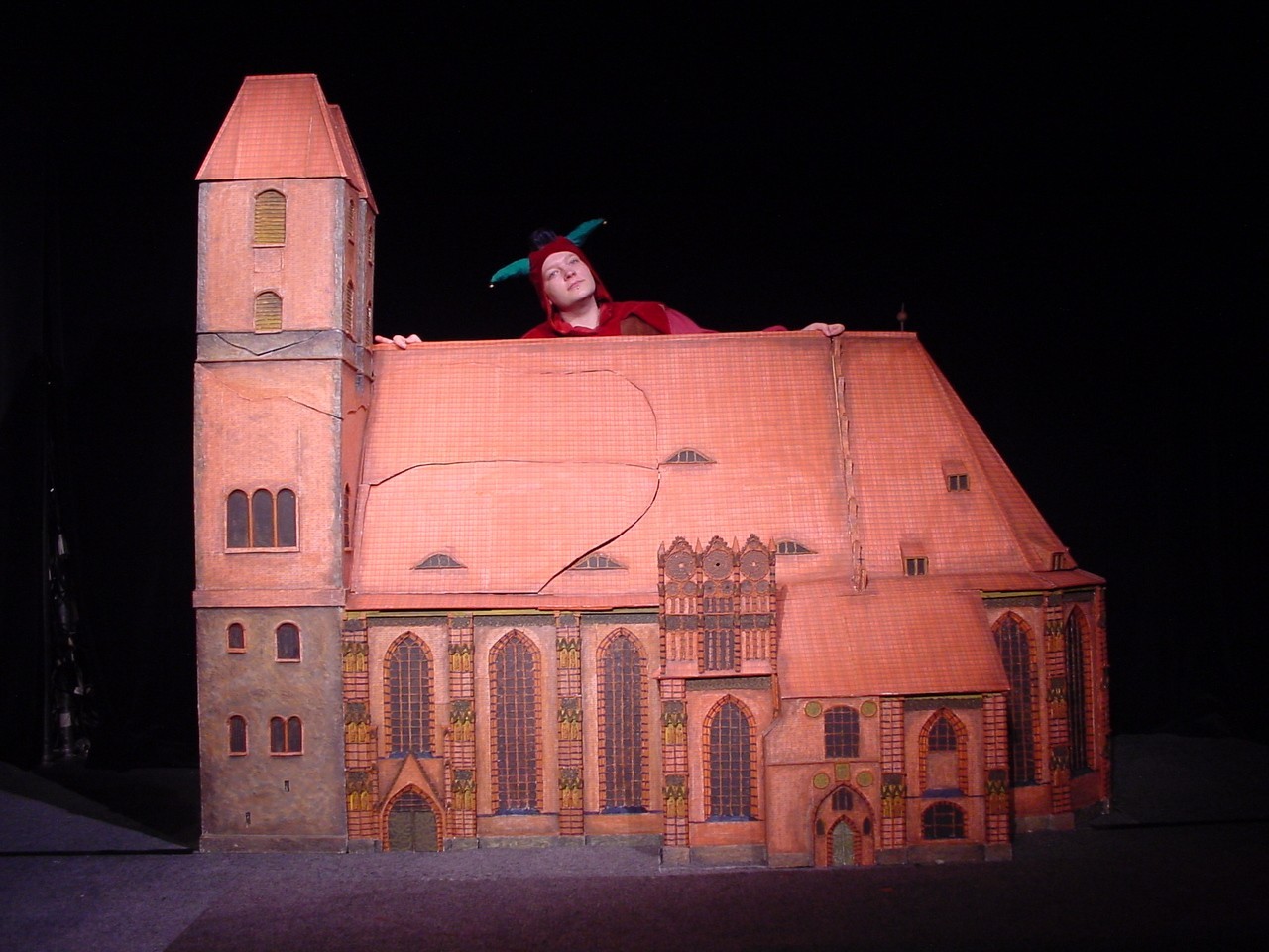 Katharin Kirche  für das  "Der Sturz vom Turm" für das ich auch als Dudelsackspieler auf der Bühne stand das 