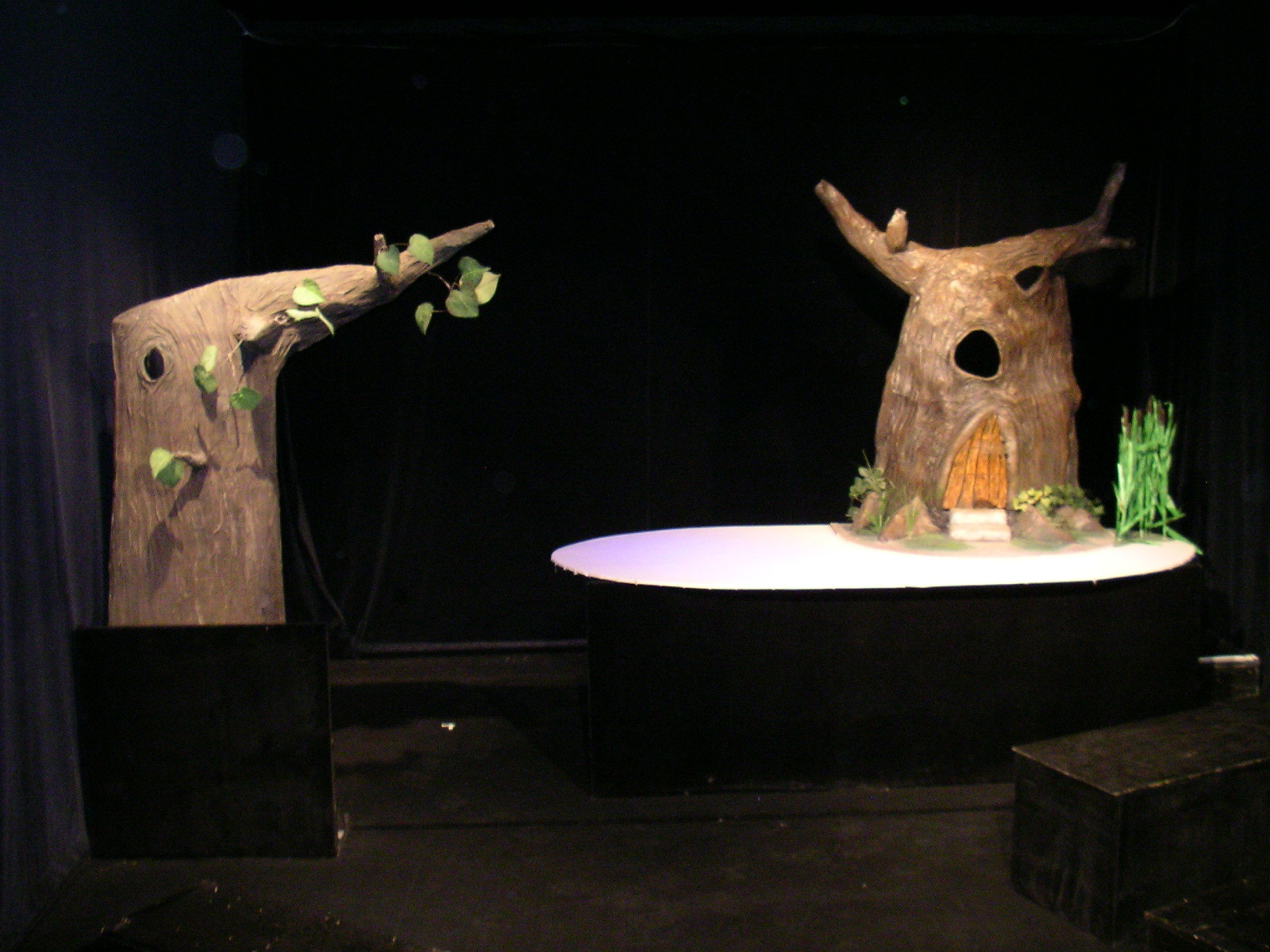 Bühne für "Nüsslein das kl Eichhörnchen", bei dem Stück war ich auch Puppenspielerin zusammen mit Wolfgang Rudolph