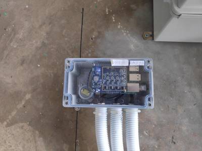 One sensor after the installation near the power plant.