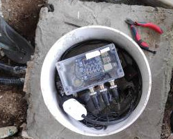 Sensor installed on an pier.