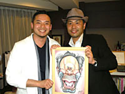 カリカチュアジャパン代表kageさんと似顔絵ツーショット