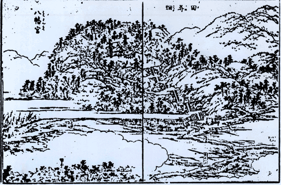 多井畑厄除八幡宮の古地図