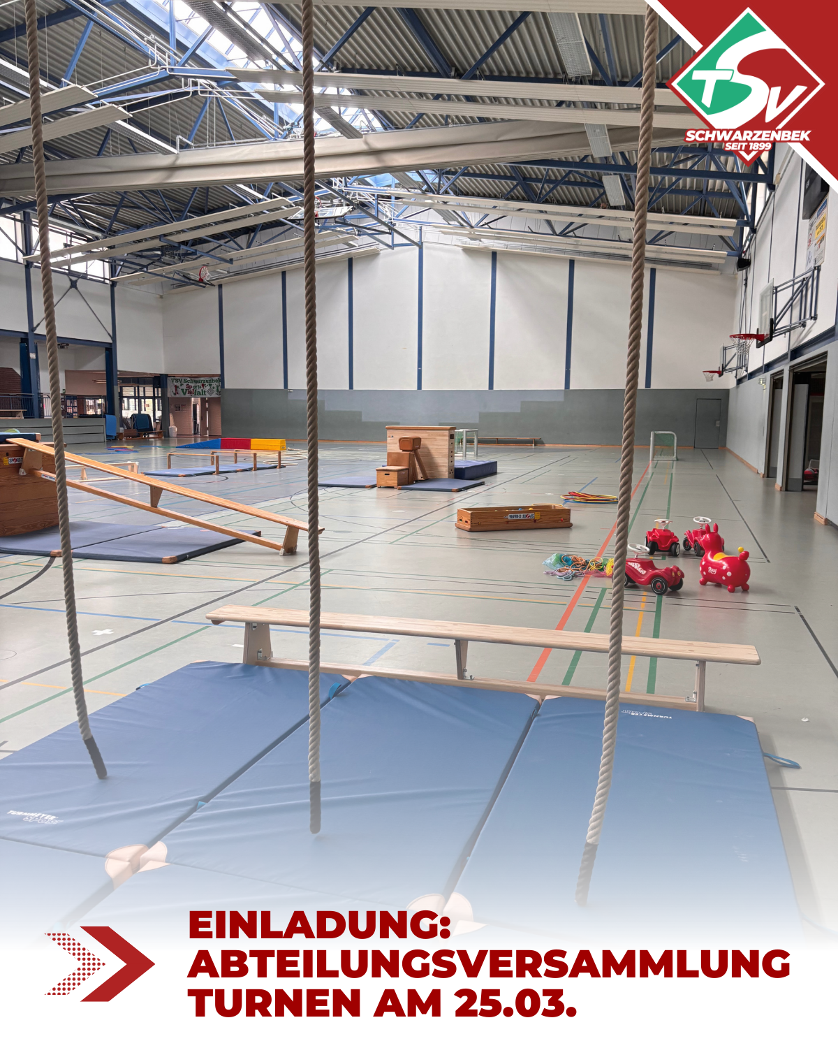 Einladung zur Abteilungsversammlung Turnen am 25.03.