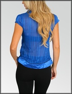 MODELO B-366 OFERTA BLUSA EN COLOR AZUL COMO LA FOTO, TALLAS CH, M, G, PRECIO DE $59.00