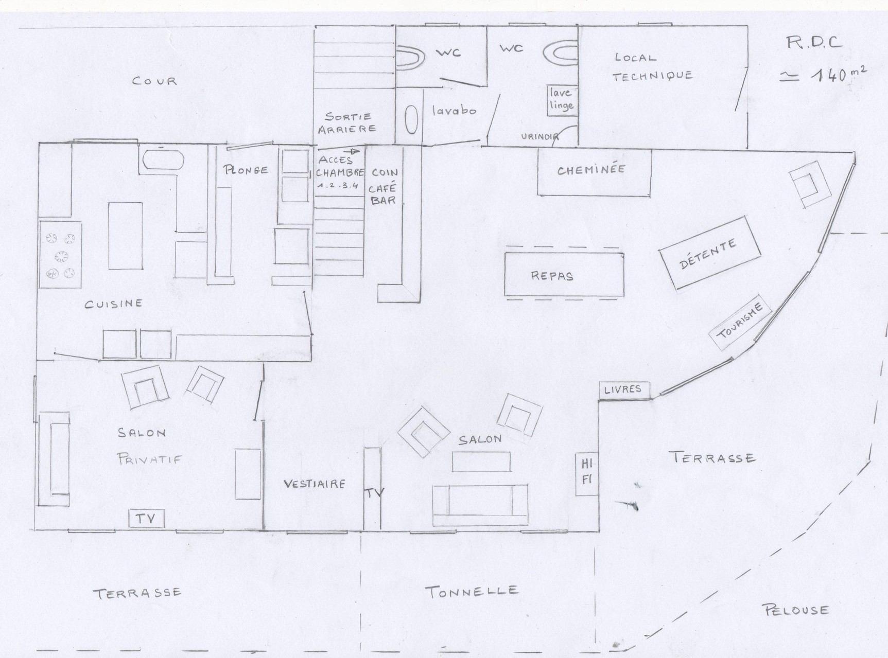 plan du rez de chaussée