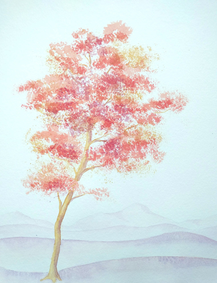 Herbstbaum (Aquarellpapier, 30x40cm)