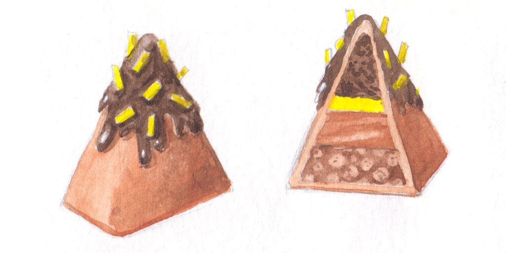 Aquarell Praline "Vision des Cheops"