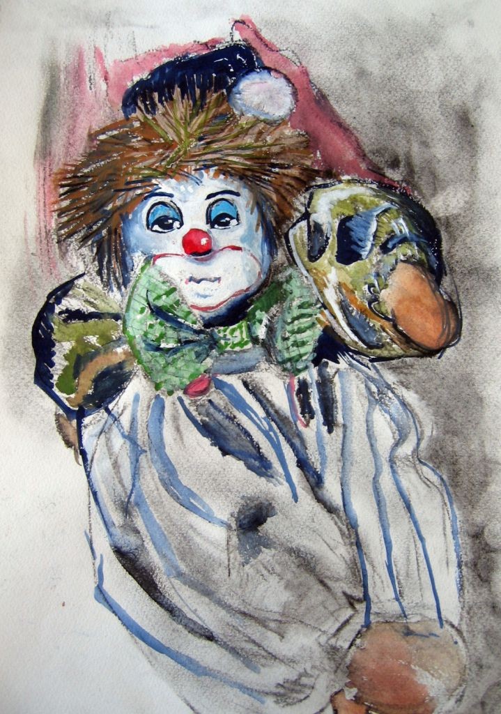 Clown (Aquarellpapier, 17x24cm)