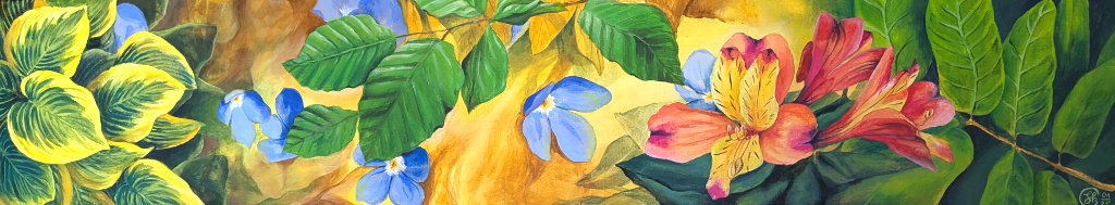Blütenglühen (Leinwand, 30x150cm)