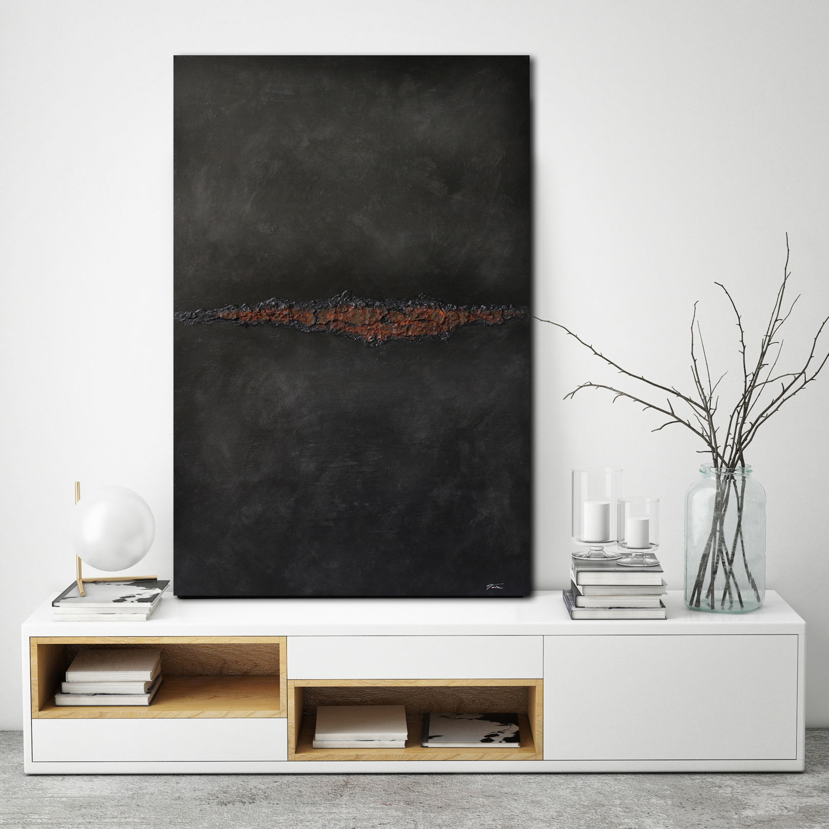 "Carbon & Rust" 90 x 60 cm - sold/verkauft