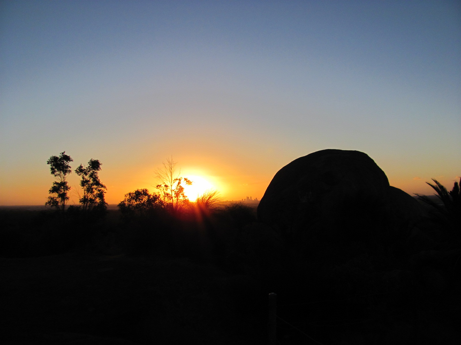Sonnenuntergang in den Perth Hills