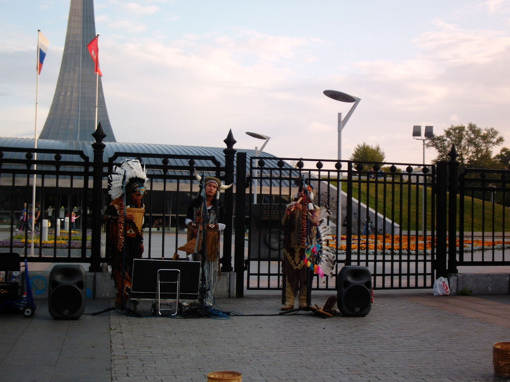 Straßenmusiker am Platz