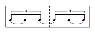 ２拍３連のリズム