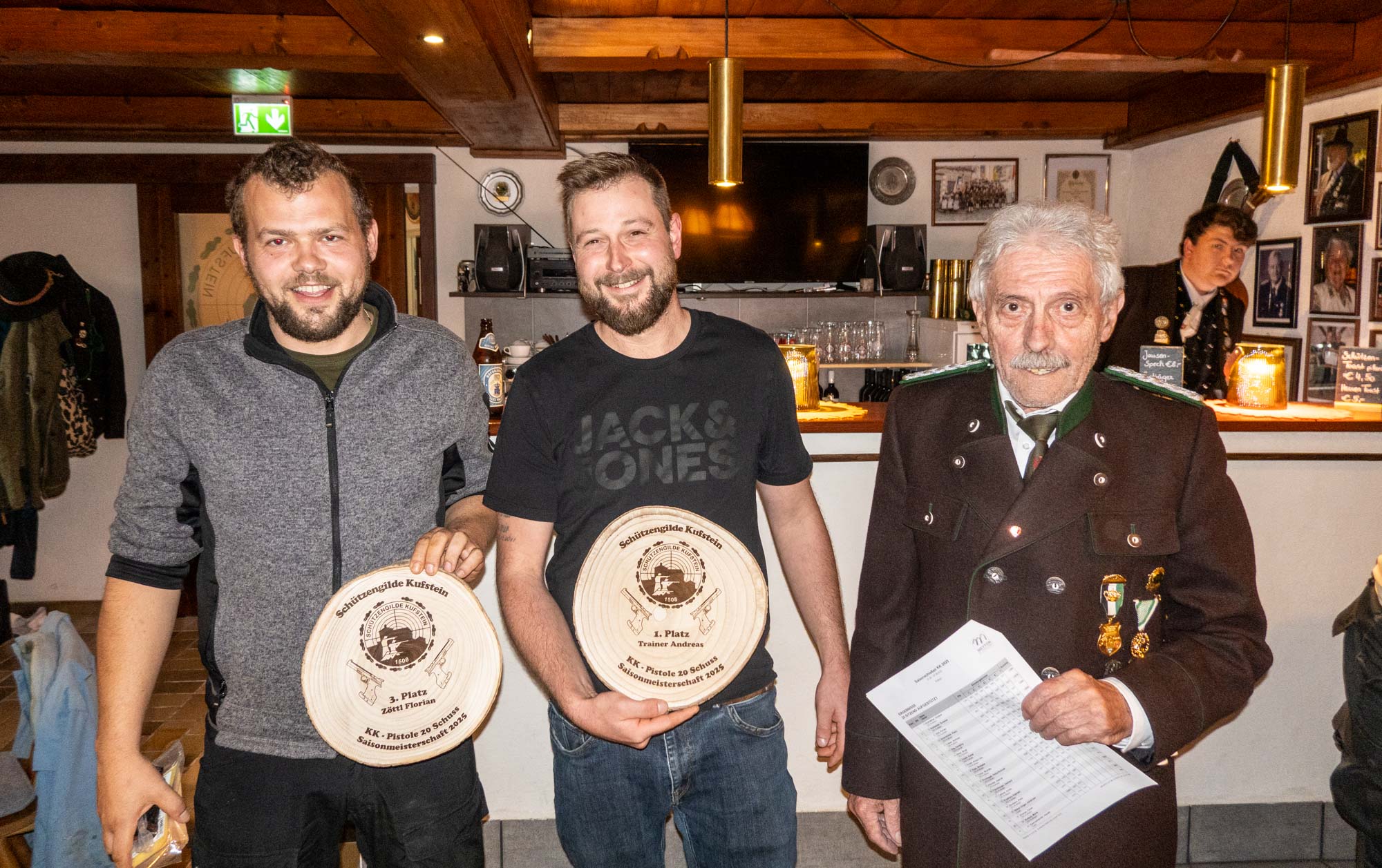 KK Pistole 20 Schuss - 3. Flo Zöttl, 1. Andi Trainer, OSM Pepi Daxerer