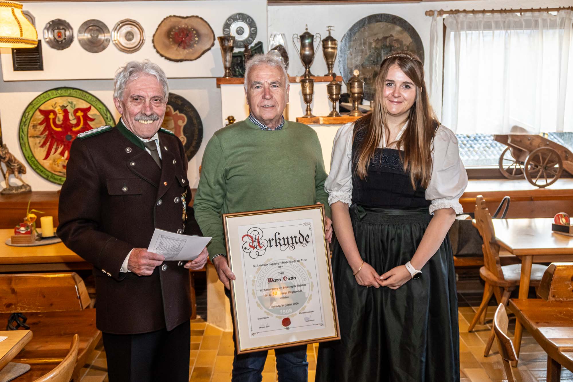 Werner Gretter, 50 jährige Mitgliedschaft