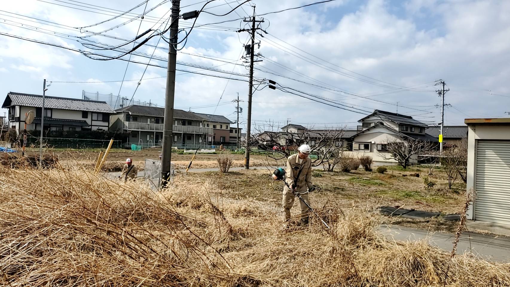 整地の為の空き地の草刈り ｜岐阜市一日市場