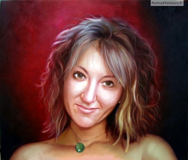 portrait-peinture-femme-rouge