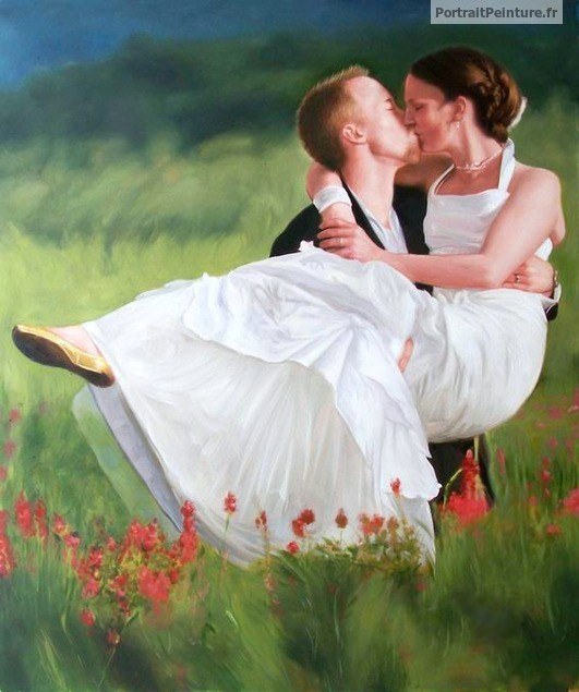 portrait-mariage-peinture-mariage-amour