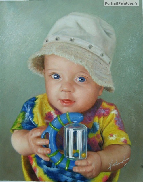 peinture-bebe-huile-portrait