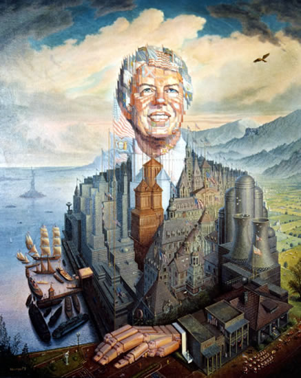 Peinture d'Octavio Ocampo, Jimmy Carter