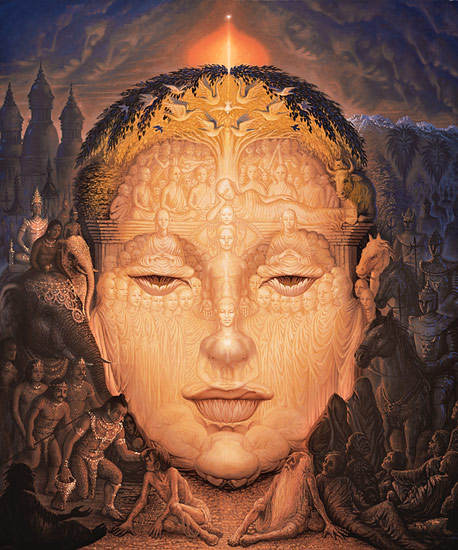 Peinture d'Octavio Ocampo, Buddha