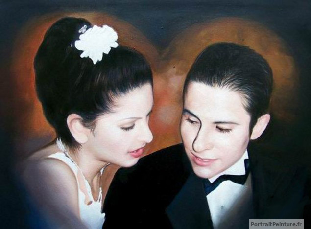portrait-mariage-peinture-original